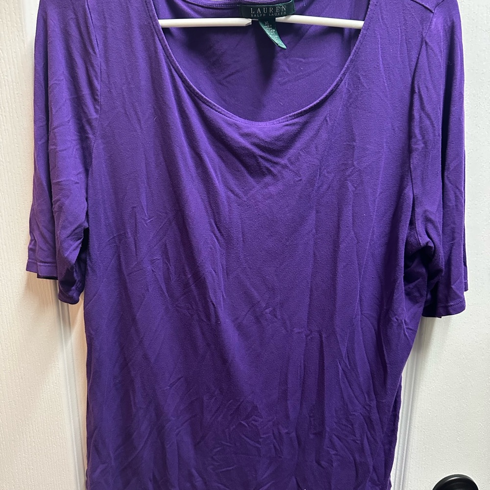 Ralph Lauren Women's Purple Top size XL/ NWOT B119